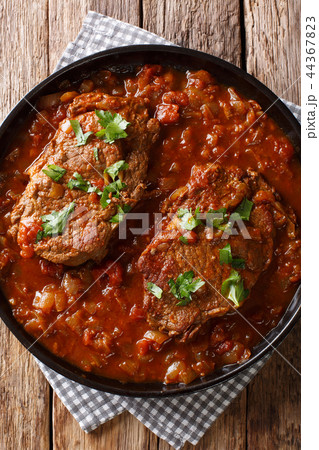 Classic Swiss steak fried and slowly cooked 44367823
