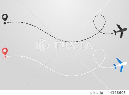 Plane and track icon on a white background Plane and track icon on a white background 44368603