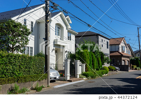 日本の新興住宅街の写真素材