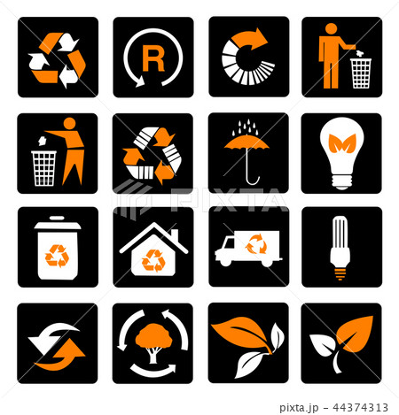 Vector set of environmental / recycling icons 44374313