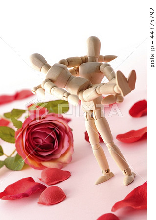 バラの花びらとお姫様抱っこ バラの花びらとお姫様抱っこ 44376792