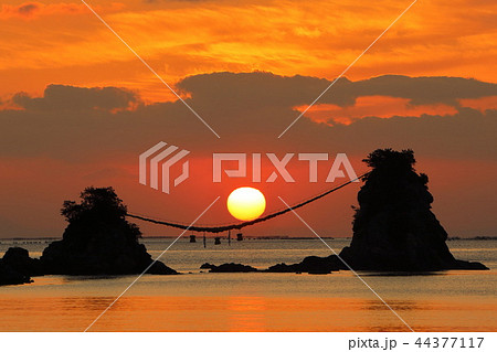 豊後二見ヶ浦の朝日 44377117