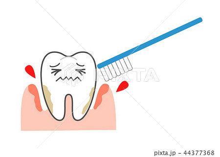 歯周病 出血歯磨きのイラスト素材