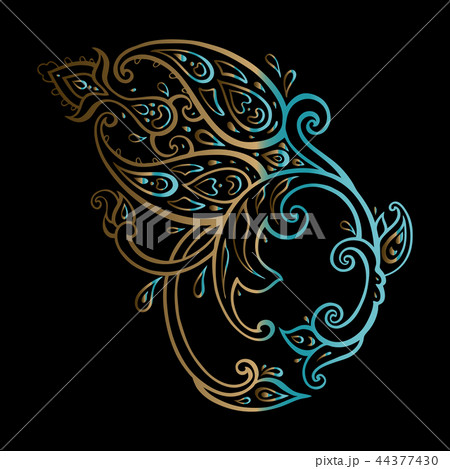 Paisley. Ethnic ornament, Vector hand drawn elements Paisley. Ethnic ornament, Vector hand drawn elements 44377430