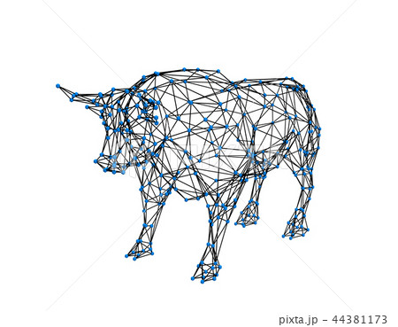 Abstract polygonal bull. Molecular lattice 44381173