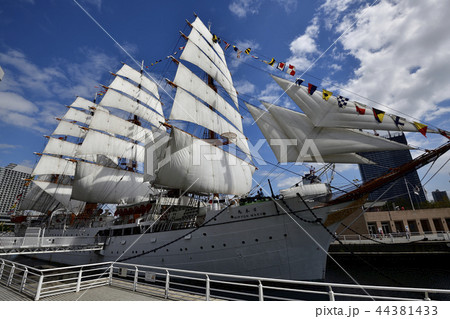 帆船日本丸総帆展帆 44381433