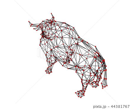 Abstract polygonal bull. Molecular lattice. 44381767