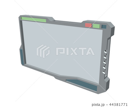Futuristic monitor. Isolated on white background.  44381771
