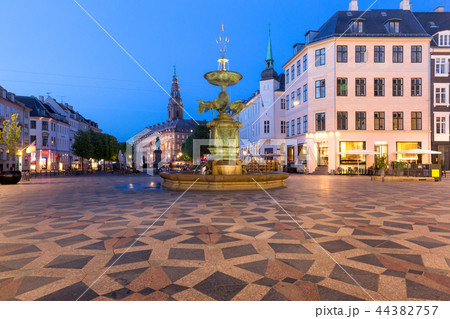 Stroget street, Amagertorv, Copenhagen, Denmark 44382757