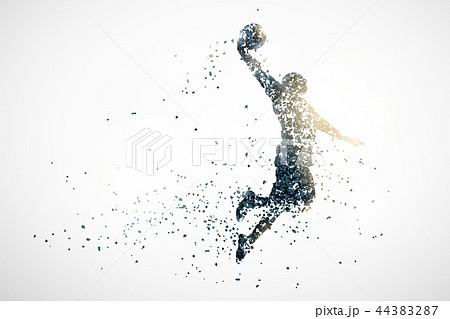 Basketball Abstract Silhouette 1 Vector Ver のイラスト素材