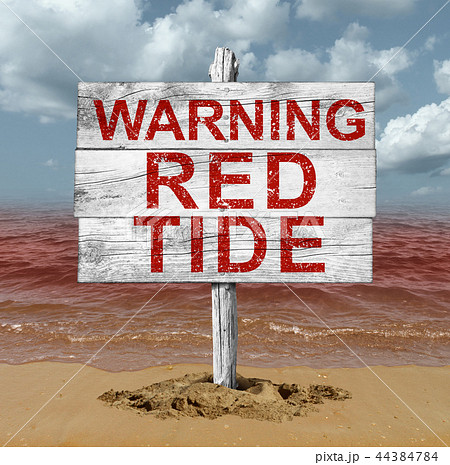 Red Tide Beach Warning 44384784