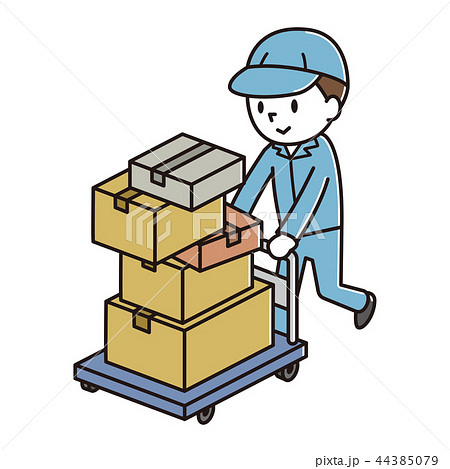 荷物を運ぶ男性 44385079