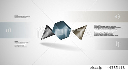 3D illustration infographic template  44385118