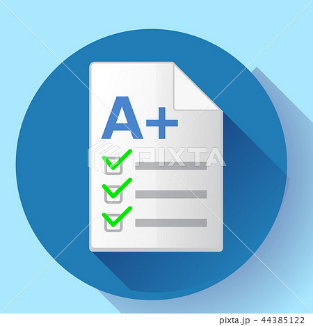 Icon of successful test result a plus 44385122