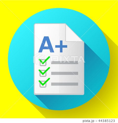 Icon of successful test result a plus 44385123