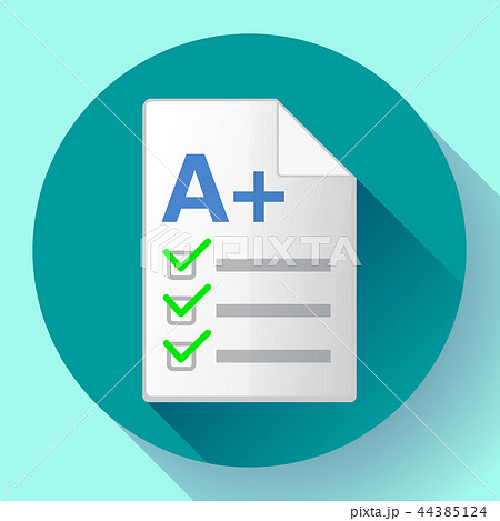 Icon of successful test result a plus 44385124