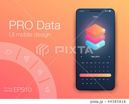 Date application UI design concept stock vector 44385818