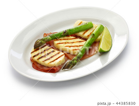 焼いたハルーミチーズ 44385830