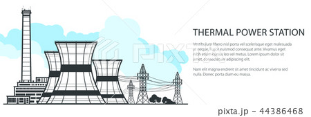 Thermal Power Station Banner 44386468