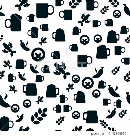 Oktoberfest Seamless Pattern With Drink and Food Oktoberfest Seamless Pattern With Drink and Food 44386845