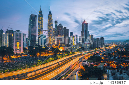 Cityscape of Kuala lumpur city skyline at sunrise Cityscape of Kuala lumpur city skyline at sunrise 44386937