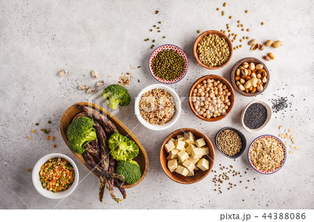 Vegan protein source. Tofu, beans, chickpeas, nuts Vegan protein source. Tofu, beans, chickpeas, nuts 44388086