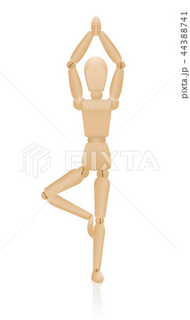A large group of wooden mannequins in various poses yoga isolate Stock  Photo | Adobe Stock
