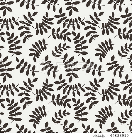 Seamless pattern from leaves and twigs 44388919