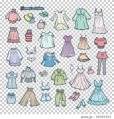 Illustration of women's clothes 44393341