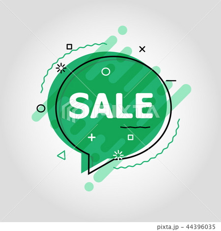 Flat speech bubble shaped banners 44396035