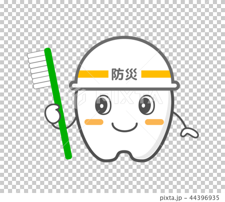 Disaster tooth brushing character Disaster prevention, anti-disaster measures 44396935