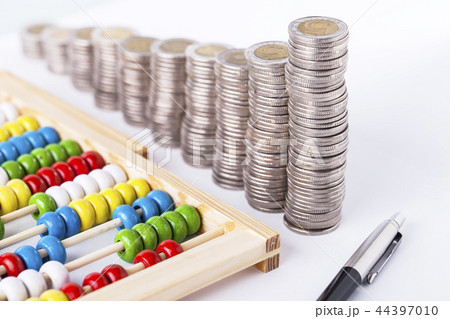 Finances on white background Finances on white background 44397010