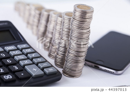 Finances on white background Finances on white background 44397013
