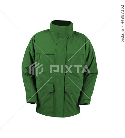 green jacket isolated on white 44397302