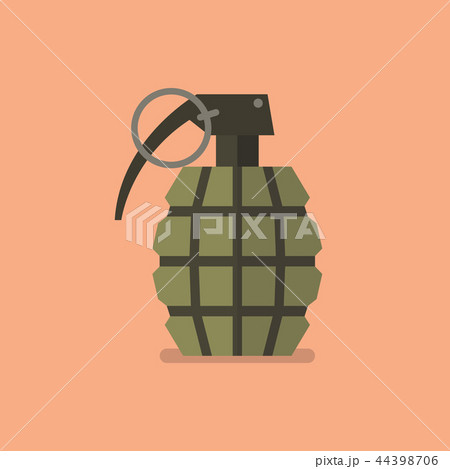 Grenade icon in flat style Grenade icon in flat style 44398706