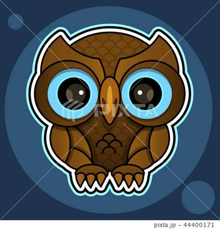 Owl or owl bird sketch vector isolated icon. Owl or owl bird sketch vector isolated icon. 44400171