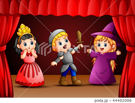 Vector illustration of Little kids theater perform 44402006