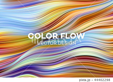 Modern colorful flow poster. Wave Liquid shape in color background. Art design for your design 44402298