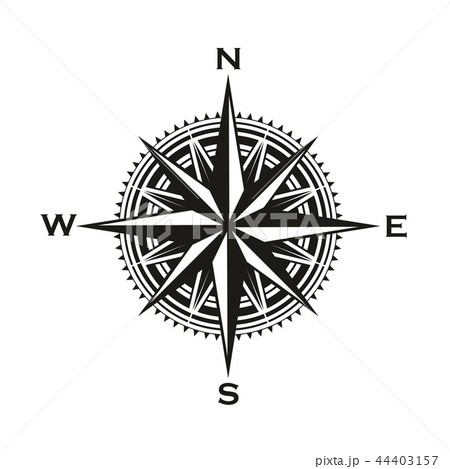Vintage Navigation Compass Sign Vectorのイラスト素材