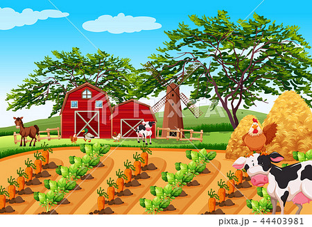 A rural farm landscape 44403981