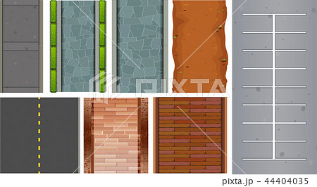 Set of aerial view of road 44404035