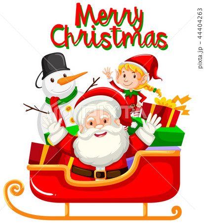 Santa and christmas element for decoration Santa and christmas element for decoration 44404263