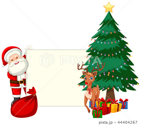 Santa holding piece of paper Santa holding piece of paper 44404267