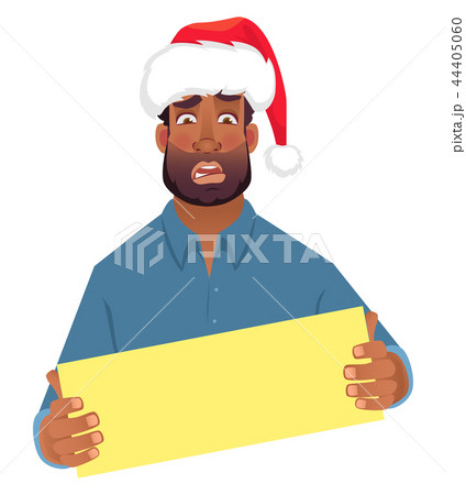 African man in hat holding blank card African man in hat holding blank card 44405060
