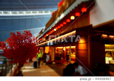 ミニチュアジオラマ風写真 羽田空港 国際線ターミナル 江戸小路 ミニチュアジオラマ風写真 羽田空港 国際線ターミナル 江戸小路 44408467