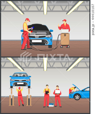 Engine Maintenance and Car Suspension Inspection Engine Maintenance and Car Suspension Inspection 44410107