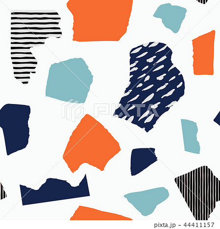 Trendy vector seamless pattern with abstract forms. Trendy vector seamless pattern with abstract forms. 44411157