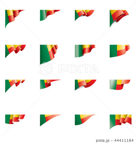 Benin flag, vector illustration on a white background Benin flag, vector illustration on a white background 44411184