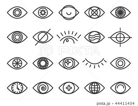 Human eye icon set Human eye icon set 44411434