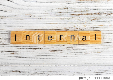 INTERNAL word made with wooden blocks concept INTERNAL word made with wooden blocks concept 44411668